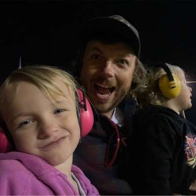 Gavin Ward with his daughters